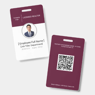 Foto-ID-badge | Gecertificeerde makelaar | QR-code Badge