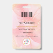 Foto-ID-badge met Logo voor zakelijke werknemers Badge (Back)