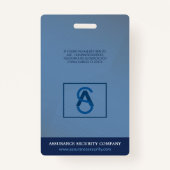 Foto-ID-badge van de beveiligingsbeambte | Aangepa Badge (Achterkant)