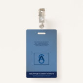 Foto-ID-badge van de beveiligingsbeambte | Aangepa Badge (Achterkant met clip)