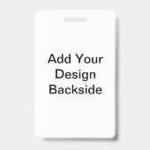 Foto ID-badge Voeg uw ontwerp toe badge (Achterkant)