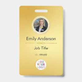 Foto-ID-badge voor werknemers, voeg uw bedrijf toe Badge