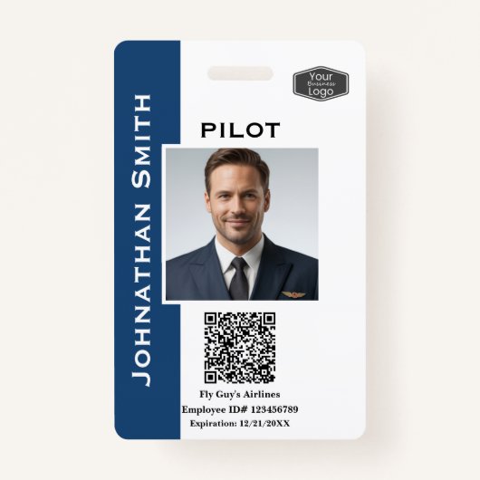 Foto-ID Bedrijf Beveiligings-ID QR-code Luchtvaart Badge (Voorkant)