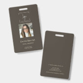 Foto-ID-bedrijf van logo-medewerker Badge (Voor- en achterkant)