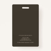 Foto-ID-bedrijf van logo-medewerker Badge (Achterkant)