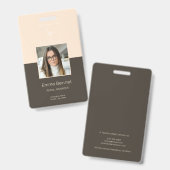 Foto-ID-bedrijf van logo-medewerker Badge (Front & Back)