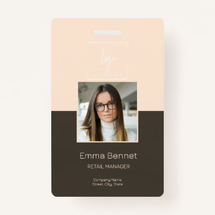 Foto-ID-bedrijf van logo-medewerker Badge
