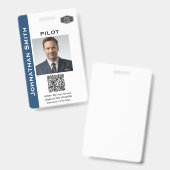 Foto ID Bedrijfsbeveiliging ID QR-code Luchtvaartm Badge (Voor- en achterkant)
