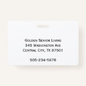 Foto ID Clip Covid Vaccinated 2 Sides ID Badge (Achterkant)