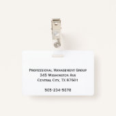 Foto ID Clip Covid Vaccinated 2 Sides ID Badge (Achterkant met clip)