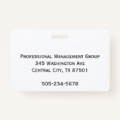 Foto ID Clip Covid Vaccinated 2 Sides ID Badge (Achterkant)