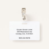 Foto ID Clip Covid Vaccinated 2 Sides ID Badge (Achterkant met clip)