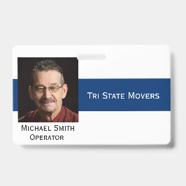 Foto ID Clip Double Sided Personalize Text Badge