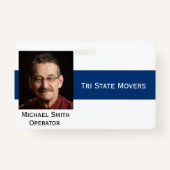 Foto ID Clip Double Sided Personalize Text Badge (Voorkant)