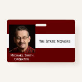 Foto ID Clip Double Sided Personalize Text Badge (Voorkant)