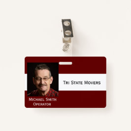 Foto ID Clip Double Sided Personalize Text Badge