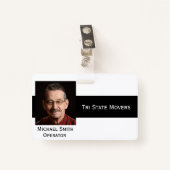 Foto ID Clip Double Sided Personalize Text Badge (Voorkant met clip)