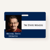 Foto ID Clip Double Sided Personalize Text Badge (Voorkant)