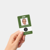Foto ID Forest Green Naambadge Badge (Handheld)
