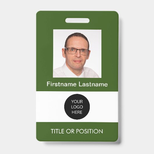 Foto ID Forest Green Naambadge Badge (Voorzijde)