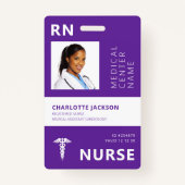 Foto-ID geregistreerde verpleegkundige RN medisch  Badge (Voorkant)