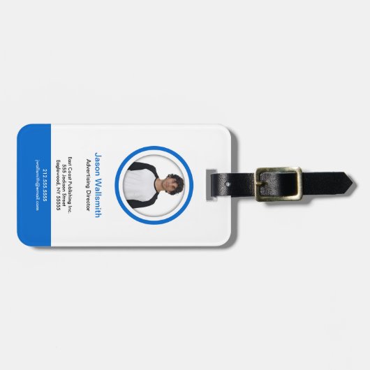Foto-ID Kaart Blue Belt Bagagelabel (Voorkant horizontaal)