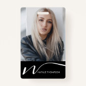 Foto ID Kaart Moderne QR Code Aangepaste Lanyard N Badge (Voorkant)