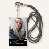 Foto ID Kaart Moderne QR Code Aangepaste Lanyard N Badge (Voorkant met draagriem)