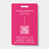 Foto ID Kaart Moderne QR Code Aangepaste Lanyard N Badge (Achterkant)