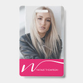 Foto ID Kaart Moderne QR Code Aangepaste Lanyard N Badge (Voorzijde)