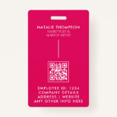 Foto ID Kaart Moderne QR Code Aangepaste Lanyard N Badge (Achterkant)