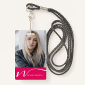 Foto ID Kaart Moderne QR Code Aangepaste Lanyard N Badge (Voorkant met draagriem)