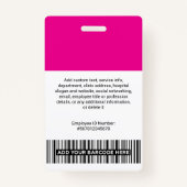 Foto-ID-kaarten voor vrijwilligers met clip of Lan Badge (Achterkant)