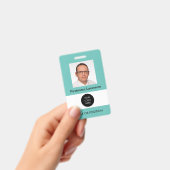 Foto ID Licht Turquoise Naambadge Badge (Handheld)