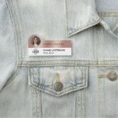 Foto ID Logo Faux Roos Gold White Professional Naamplaatje (In situ)