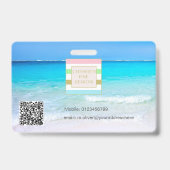 Foto ID Logo Ocean Beach Zee Badge (Achterkant)
