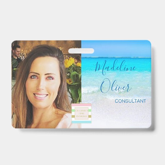 Foto ID Logo Ocean Beach Zee Badge (Voorzijde)