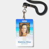 Foto ID Logo Ocean Beach Zee Lanyard Badge (Voorzijde met lanyard)