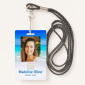Foto ID Logo Ocean Beach Zee Lanyard Badge (Voorkant met draagriem)