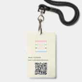 Foto ID Logo QR-code Rustic Lanyard Badge (Achterkant met koord)