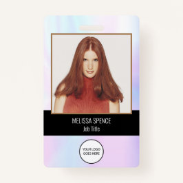 Foto ID Medewerker Logo Iridescent Security Badge