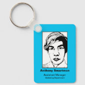 Foto ID Metalen Sleutelhanger Blauw 1 (Voorkant)