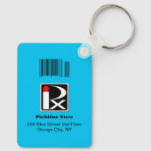 Foto ID Metalen Sleutelhanger Blauw 1 (Achterkant)