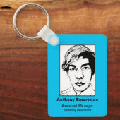 Foto ID Metalen Sleutelhanger Blauw 1 (Voorkant)