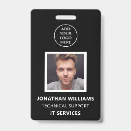 Foto ID Moderne zakelijke Logo Naam functie Titel Badge