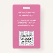 Foto-ID Personeel VIP PAS Aquarel Abstracten Badge (Achterkant)