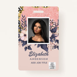 FOTO-ID Personeel VIP PAS Meisjesachtig Glitters B Badge
