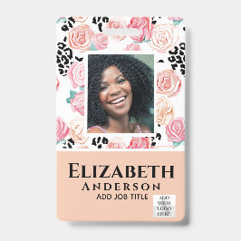 FOTO ID - Personeel VIP Pas - Meisjesachtige Bloem Badge