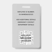 FOTO ID - Personeel VIP Pas - Meisjesachtige Bloem Badge (Achterkant)