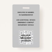 FOTO ID - Personeel VIP Pas - Meisjesachtige Bloem Badge (Achterkant)